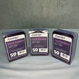 150 Card-dict Semi-rigid Card Holders NEW!